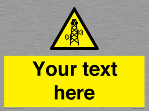 Custom warning RF radiation transmitter